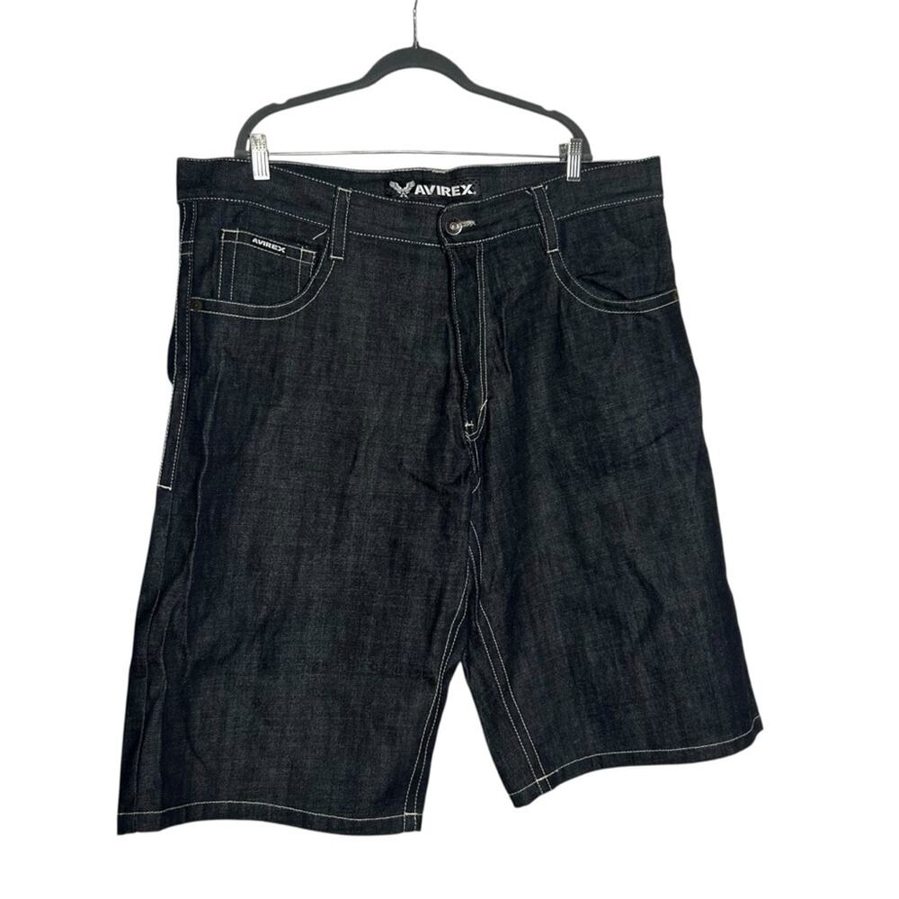 Avirex Dark Wash Y2K Relaxed Fit Denim Jean Shorts Size 44B